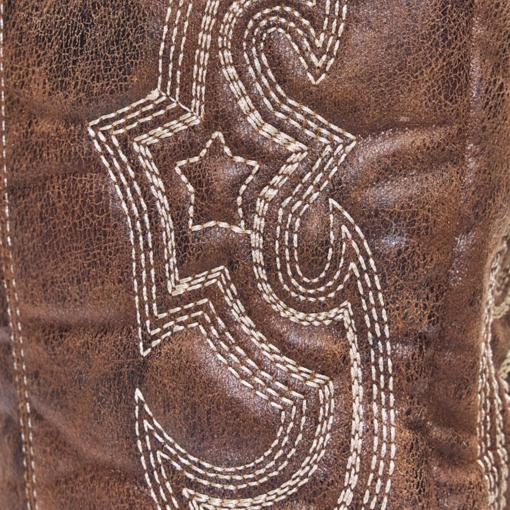 Chāme | Women's Pointed Toe Boots - Decorative Stitch Western Booties