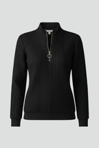 Damaris | Women’s Jumper with Zip Neck and Cable Knit Texture