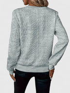 Amore | Women’s Sweater | Front Zip Cable Pattern