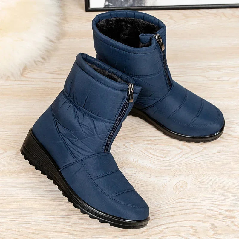 Ēden | Women's Quilted Mid-Calf Boots - Warm Winter Snow Booties