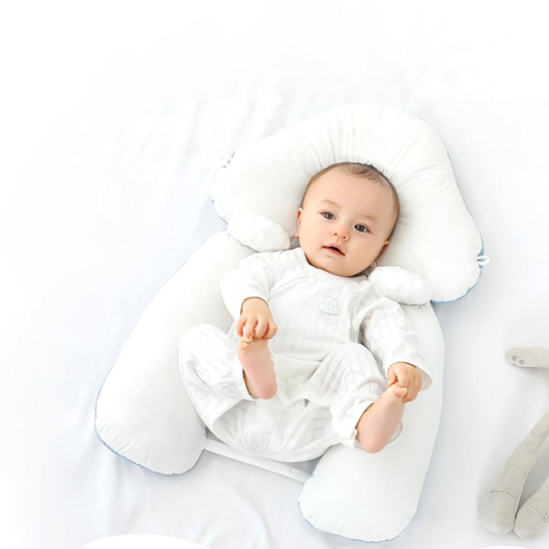 Ergonomic Baby Cushion with Adjustable Support – Reversible Comfort Pillow 26 x 17 in, Machine Washable – 0-12 Months (Supervised Use Only)