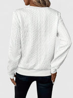 Amore | Women’s Sweater | Front Zip Cable Pattern