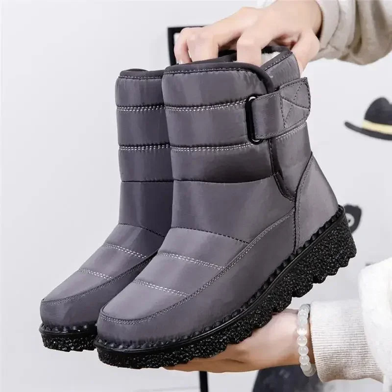 Ēden | Women's Quilted Mid-Calf Boots - Warm Winter Snow Booties