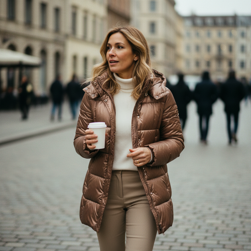 Zahara | Women's Puffer Jacket with Hood - Warm Quilted Down Parka & Windproof Winter Coat