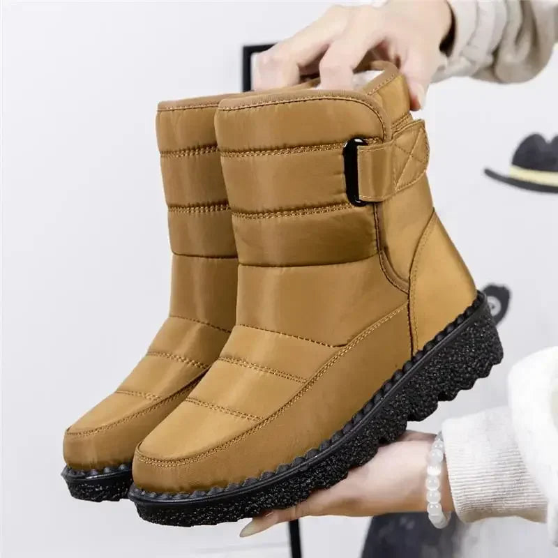 Ēden | Women's Quilted Mid-Calf Boots - Warm Winter Snow Booties