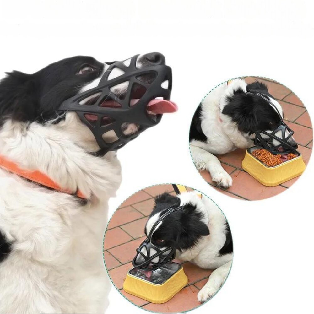 Soft Mesh Dog Muzzle – Breathable, Adjustable Muzzle to Prevent Biting and Chewing – for Walks, Training & Vet Visits, S–XL