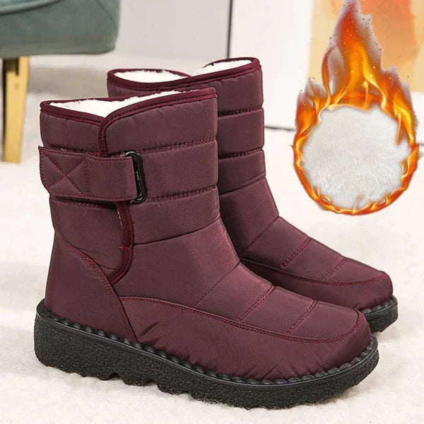 Ēden | Women's Quilted Mid-Calf Boots - Warm Winter Snow Booties